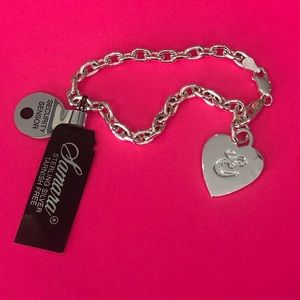 SAMARA STERLING SILVER “E” MONOGRAMMED BRACELET